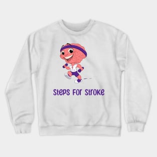 Brainy: Steps For Stroke Crewneck Sweatshirt